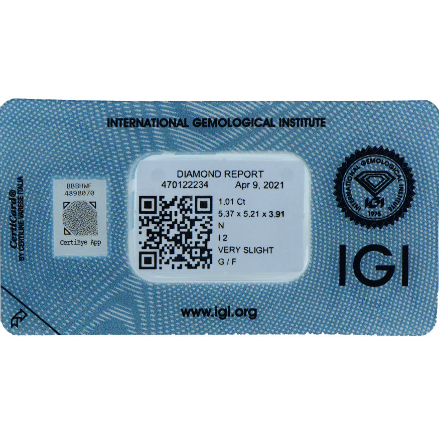 1.01Ct - NATURAL ORANGY YELLOW DIAMOND- IGI CERTIFIED