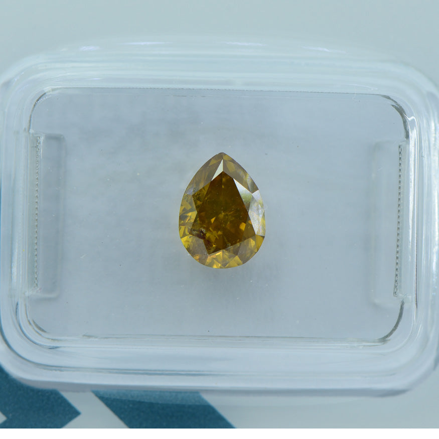 1.12 Ct - NATURAL FANCY BROWNISH YELLOW DIAMOND - IGI CERTIFIED