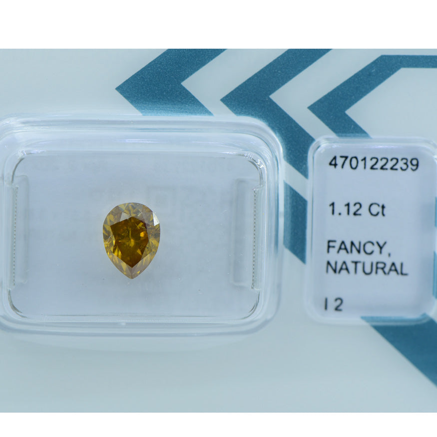 1.12 Ct - NATURAL FANCY BROWNISH YELLOW DIAMOND - IGI CERTIFIED