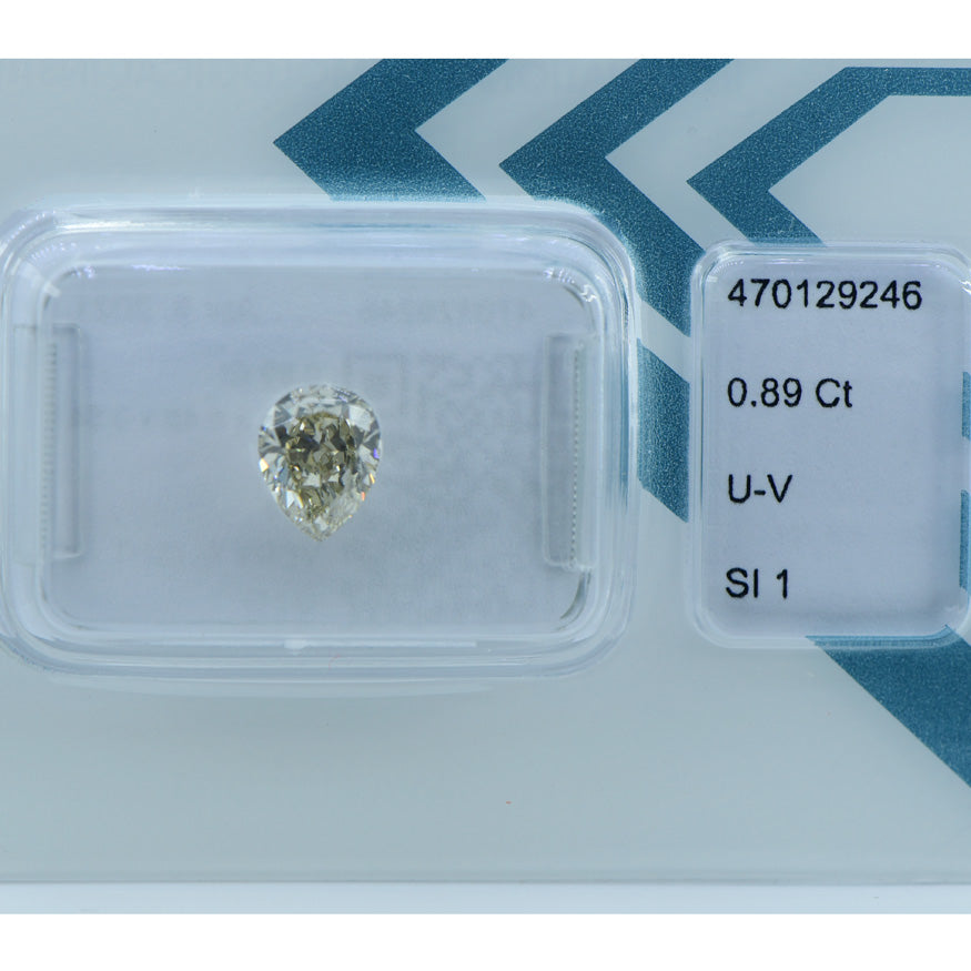 0.89Ct - NATURAL GREYISH YELLOW DIAMOND - IGI CERTIFIED