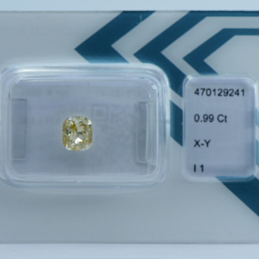 0.99Ct - NATURAL BROWNISH YELLOW DIAMOND- IGI CERTIFIED