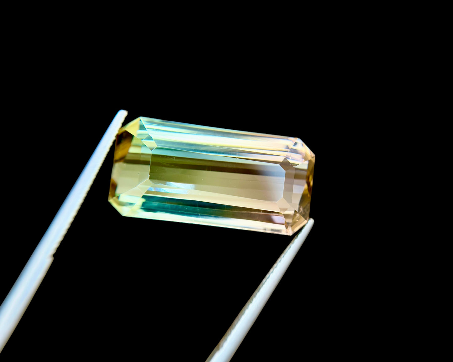 28.12 CT NATURAL BI COLOR TOURMALINE PERFECT OCTAGONAL CUT